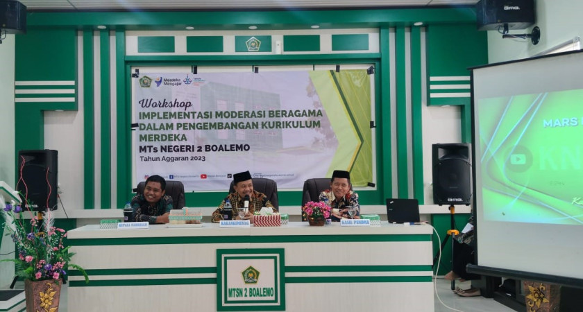 Permantap Moderasi Dan Kuderka, MTsN 2 Boalemo Gelar Workshop