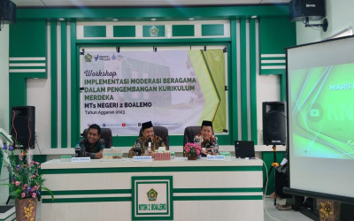 Permantap Moderasi Dan Kuderka, MTsN 2 Boalemo Gelar Workshop